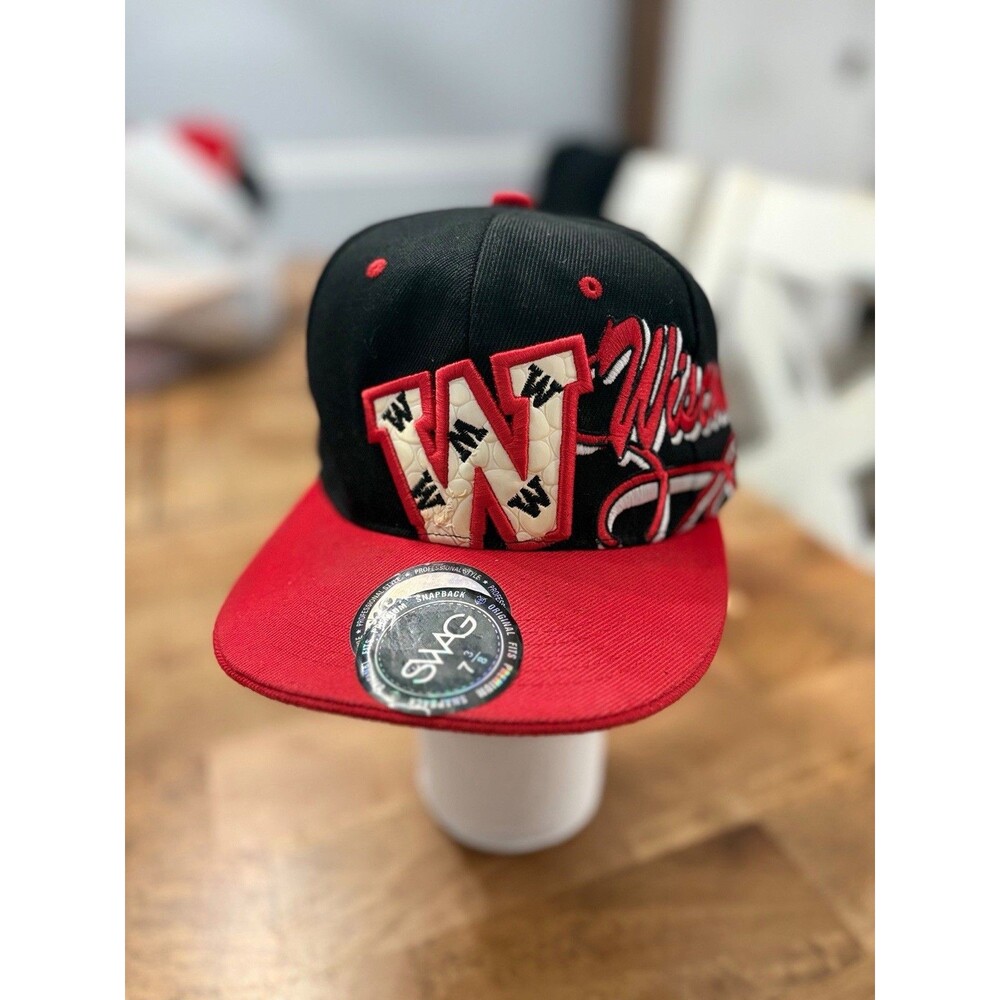 SWAG Snapback Hat Black Red Embroidered Flat Bill Adjustable Cap New One Size